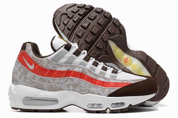 Nike Air Max 95 Grey Red Black Men's Shoes-124 - Click Image to Close